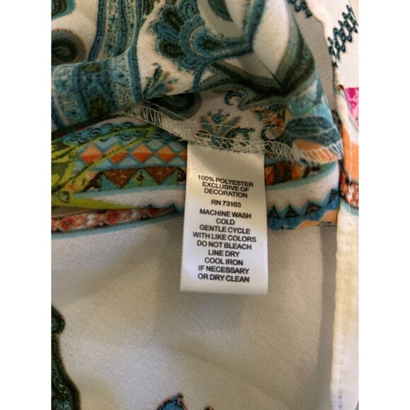 Spense Woman 3X Boho Floral Paisley Blouse Top Bell Sleeve Stretch Tunic Plus Si - Picture 7 of 16